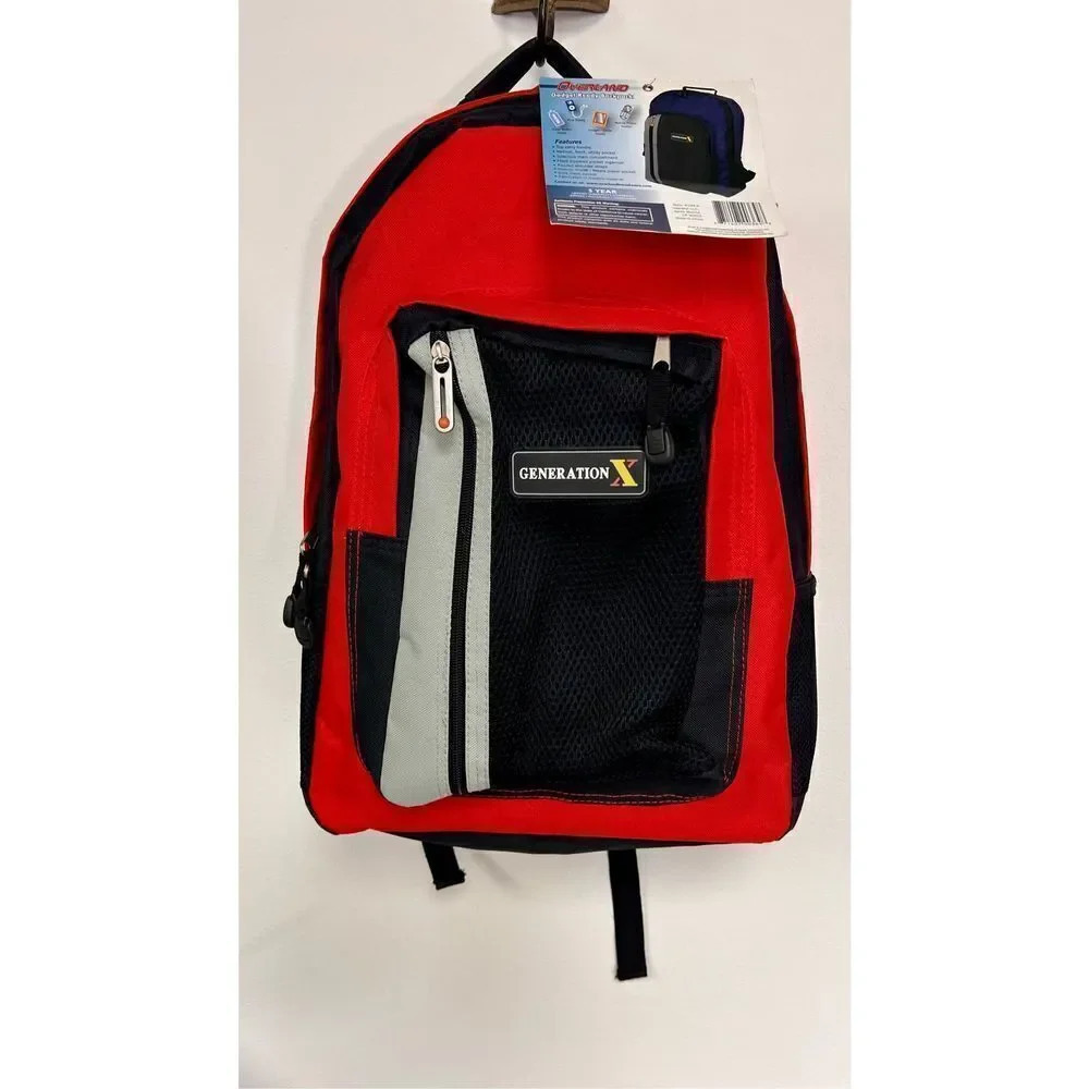 Overland Mens Black & Red Gadget Ready To Go Padded Backpack Generation X Nwt — image 5 of 8
